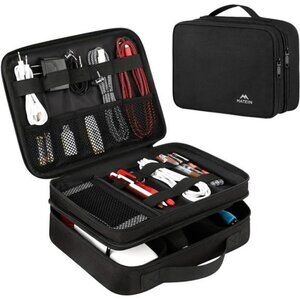 Electronics Travel Organizer Case Cable Charger Storage Bag for Cords Tablet